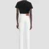 Vaqueros slim de talle alto en blanco lavado Vaqueros slim de talle alto en blanco lavado