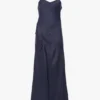 Vestido camisero drapeado en color Eclipse