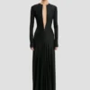 Vestido con aberturas en negro
