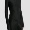 Vestido con aberturas en negro