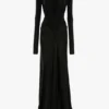 Vestido con aberturas en negro