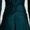 Vestido con aberturas en verde azulado oscuro Vestido con aberturas en verde azulado oscuro