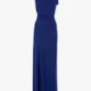 Vestido drapeado sin mangas en índigo brillante