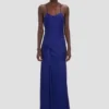 Vestido Draped Cami en índigo brillante Vestido Draped Cami en índigo brillante