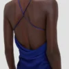 Vestido Draped Cami en índigo brillante Vestido Draped Cami en índigo brillante