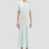Vestido midi Bela en aguamarina