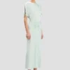 Vestido midi Bela en aguamarina