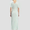 Vestido midi Bela en aguamarina