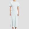 Vestido midi Bela en azul glacial