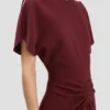 Vestido midi Bela en color burdeos