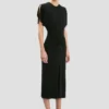 Vestido midi Bela en negro