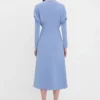 Vestido midi Dolman en azul campánula