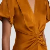 Vestido midi Eve en color bronce