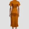 Vestido midi Eve en color bronce