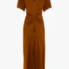 Vestido midi Eve en color bronce