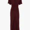 Vestido midi Eve en color burdeos
