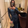 Vestido midi Frances en verde azulado oscuro