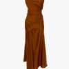 Vestido midi Posy en color bronce