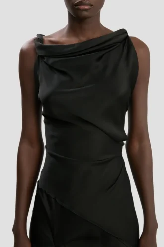 Vestido midi Posy en negro