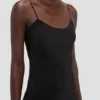 Vestido midi tipo camisola en negro Vestido midi tipo camisola en negro