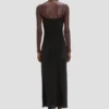 Vestido midi tipo camisola en negro Vestido midi tipo camisola en negro