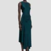 Vestido Twist en verde azulado oscuro