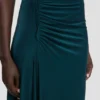 Vestido Twist en verde azulado oscuro